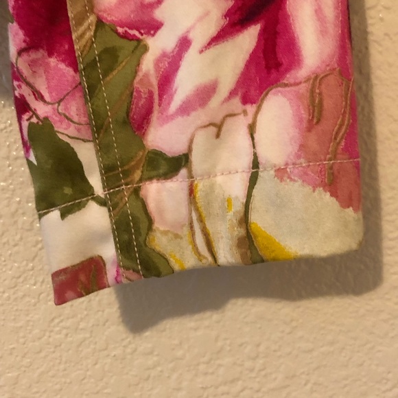 Caribbean Joe Floral 6 button jacket Sm with 4 pockets on front 2 inside pockets - Picture 2 of 12